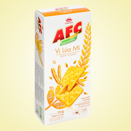 Bánh Cracker Vị Lúa Mì AFC Dinh Dưỡng ộp 172g
