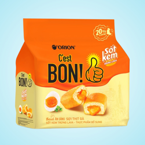 Bánh Ăn Sáng Sợi Thịt Gà Sốt Kem Trứng Lava Orion C