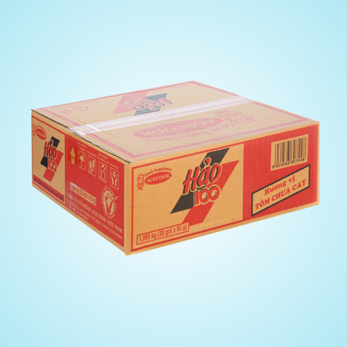 Thùng 30 Gói Mì Hảo 100 Tôm Chua Cay 65g