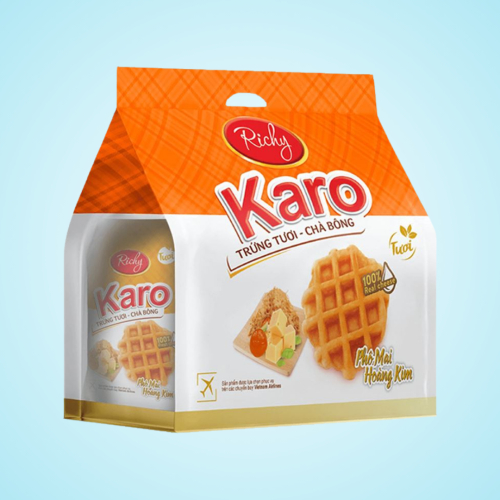 Bánh Trứng Tươi Phô Mai Hoàng Kim Karo Richy Túi 156g